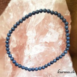 Bracelet Saphir - 4mm - N°9073 • Bracelet en perles saphir 4mm 9073 1 Bracelet Saphir bleu 4mm