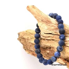 Bracelet Sodalite mate - 8-8,5mm - N°8956 • Bracelet en perles sodalite matte 8mm 8956 1 Bracelet Sodalite mate 8mm