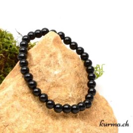 Bracelet Tourmaline noire - 6-6,5mm - N°8957 • Bracelet en perles tourmaline noire 6mm 8957 1 Bracelet Tourmaline noire 6mm