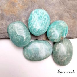 Amazonite - Galet - 4.5 à 5.5cm - N°5299 • Galet Amazonite m 5299 1 Galet-Amazonite