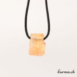 Topaze impériale - Pendentif en pierre percée - N°8595.1 • Topaz pendentif 8595.1 2 Topaze impériale en pendentif