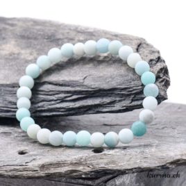 Bracelet Amazonite claire mate 7mm