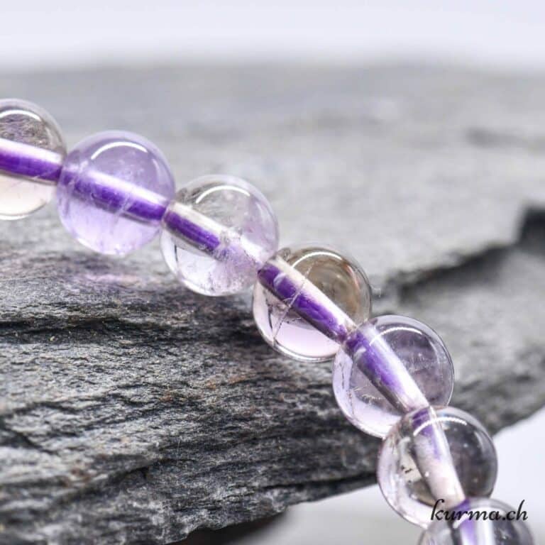 Bracelet En Perles D'Amétrine, Émeraude Et Agate - 41 Carats - Provenance Bolivie - Neuf Sans Emballage