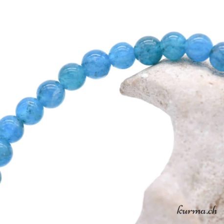 Bracelet Apatite Bleue 4.5-5mm - Nº9055.170-3 disponible dans la boutique en ligne Kûrma. Votre magasin de pierre et minéraux en suisse