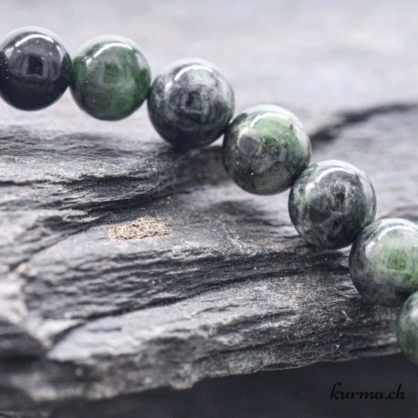 Bracelet Diopside 6mm - N°9056-3 disponible dans la boutique en ligne Kûrma. Votre magasin de pierre et minéraux en suisse