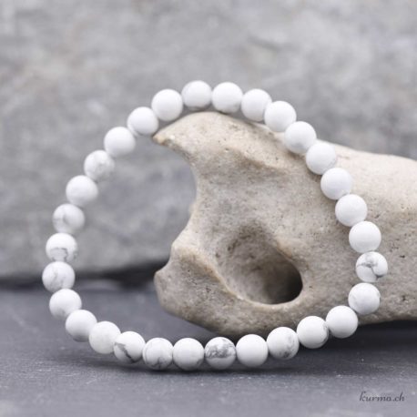 Bracelet Magnésite "Howlite" 6mm