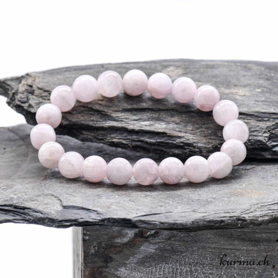 Bracelet Extensible En Kunzite - Diamètre ~6 Cm - Pierre Naturelle - Sans Fermoir
