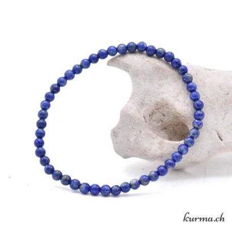 Bracelet Lapis Lazuli 4mm - Nº9005-2 disponible dans la boutique en ligne Kûrma. Votre magasin de pierre et minéraux en suisse