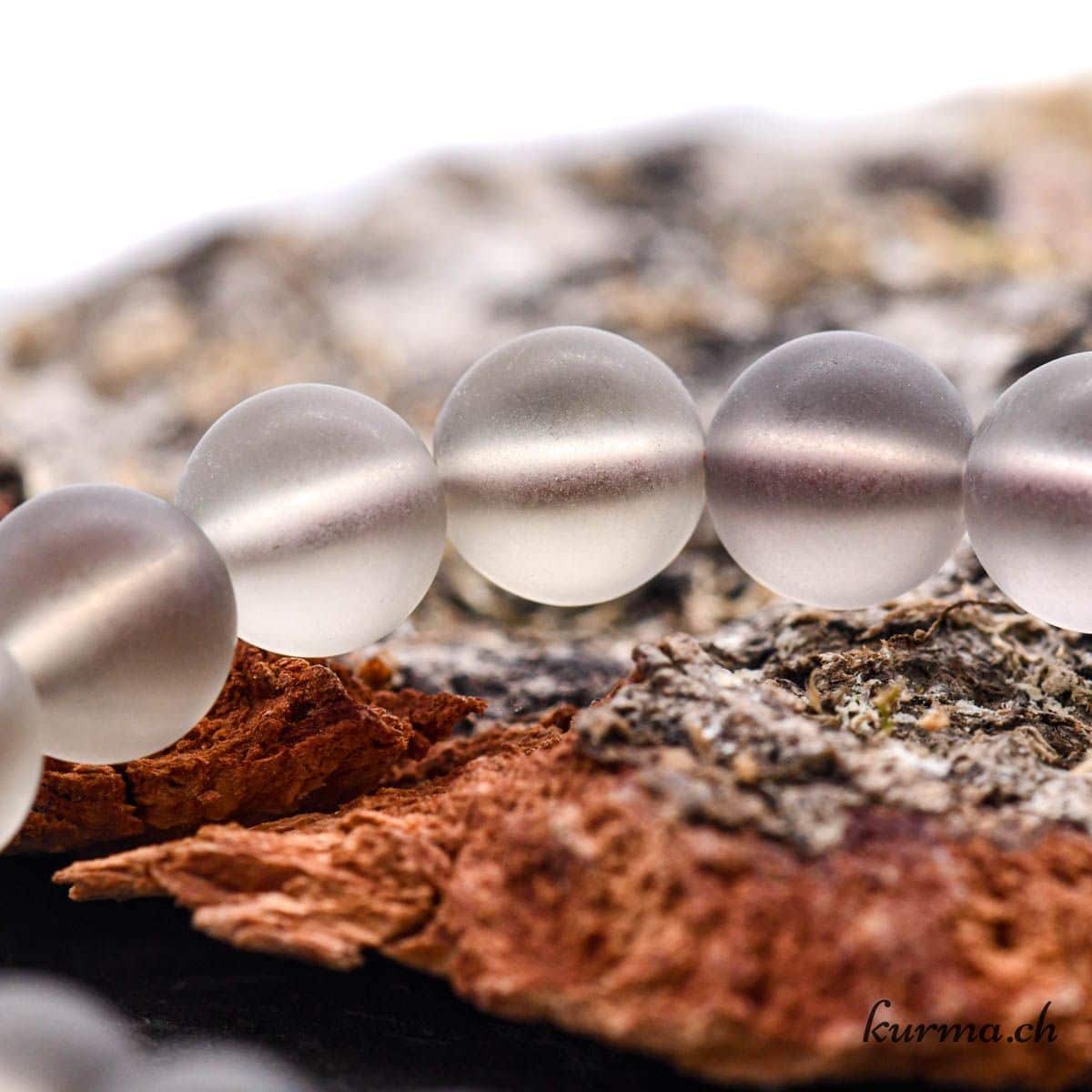 Bracciale In Quarzo Fumato Perle Naturali AAA 8mm, Unisex, Fatto A Mano In Francia Da Maestro Reiki, Con Fiore Della Vita, 19,5 Cm