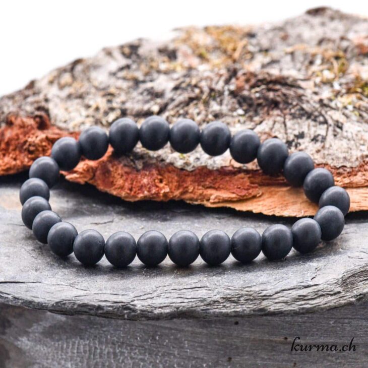 Bracelet Orgonite Ajustable En Tourmaline Noire Et Métaux (bronze, Cuivre) - Sans Fermoir
