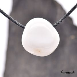 Agate blanche – Bijou en pierre roulée – N°10508.5