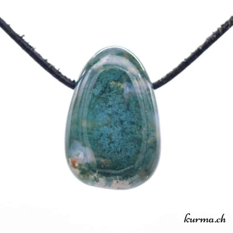 Pendentif Agate mousse – Aile d’Ange
