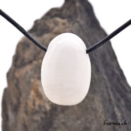 Aragonite blanche – Bijou en pierre roulée – N°10254.3