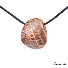 Aragonite brune – Collier en pierre percée – N°8547.4