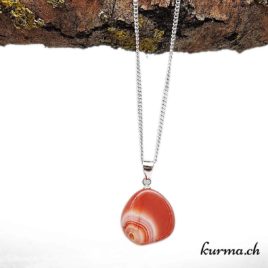 Cornaline pendentif en argent - N°8069.4 • pendentif boucle argent cornaline grande 8069.4 1 Cornaline pendentif en argent