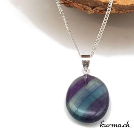 Fluorite collier en argent - N°8836.1 • pendentif boucle argent fluorite 8836.1 4 Fluorite collier en argent