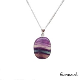 Fluorite pendentif en argent - N°8836.2 • pendentif boucle argent fluorite 8836.2 2 Fluorite pendentif en argent