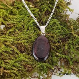 Grenat collier en argent - N°8835.1 • pendentif boucle argent grenat 8835.1 3 Grenat collier en argent