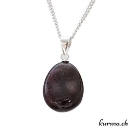 Grenat pendentif en argent - N°8835.2 • pendentif boucle argent grenat 8835.2 3 Grenat pendentif en argent