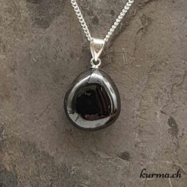 Hématite pendentif en argent - N°8834.2 • pendentif boucle argent hematite 8834.2 3 Hématite pendentif en argent
