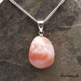 Opale rose des Andes pendentif en argent - N°8829.2 • pendentif boucle argent opale rose des andes 8829.2 3 Opale rose des Andes pendentif en argent