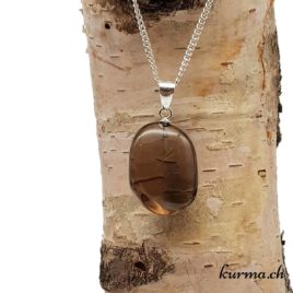 Quartz fumé collier en argent - N°8827.1 • pendentif boucle argent quartz fume 8827.1 3 Quartz fumé collier en argent