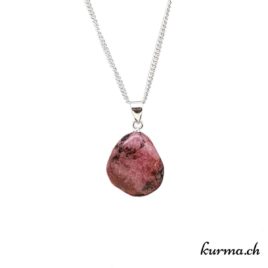 Rhodonite pendentif en argent - N°8824.2 • pendentif boucle argent rhodocrosite 8825.2 3 Rhodonite pendentif en argent
