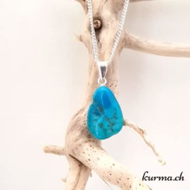 Turquoise parure en argent - N°8819.1 • pendentif boucle argent turquoise 8819.1 4 Turquoise parure en argent