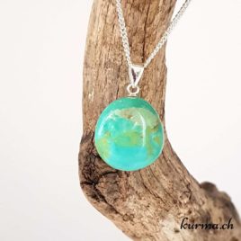 Turquoise pendentif en argent - N°8820.2 • pendentif boucle argent turquoise 8820.2 3 Turquoise pendentif en argent