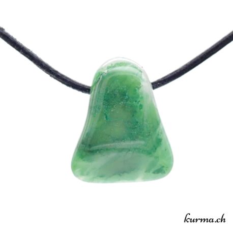 Pendentif Budstone ''Jade d'Afrique'' - N°7293.1-3 disponible dans la boutique en ligne Kûrma. Votre Magasin de lithothérapie Suisse en ligne.