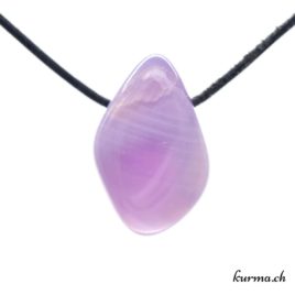 Fluorite lavande – Bijou en pierre percée – N°5950.6