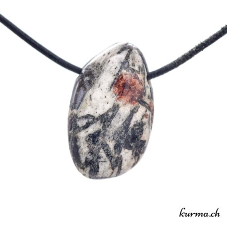 Pendentif Grenat sur Hornblende et Feldspath - N°10521.3-2 disponible dans la boutique en ligne Kûrma. Votre Magasin de lithothérapie Suisse en ligne.