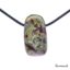 Pendentif Jaspe Sang De Dragon (pierre Naturelle Percée) - Collier 41-45 Cm