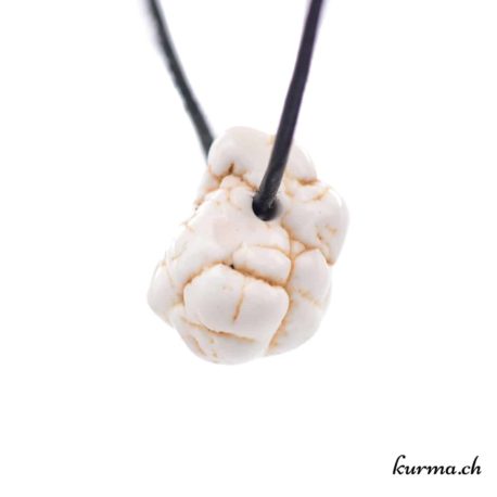 Pendentif Magnésite Nodule Blanc Jaune - N°5830.2-2 disponible dans la boutique en ligne Kûrma. Votre Magasin de lithothérapie Suisse en ligne.