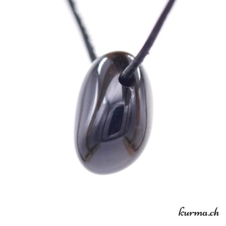 Pendentif Obsidienne Argentée ''Sibérienne'' - N°7990.2-2 disponible dans la boutique en ligne Kûrma. Votre Magasin de lithothérapie Suisse en ligne.