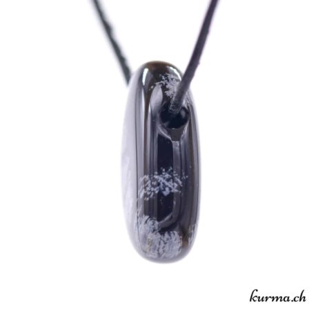 Pendentif Obsidienne Flocon de Neige - N°7914.5-2 disponible dans la boutique en ligne Kûrma. Votre Magasin de lithothérapie Suisse en ligne.