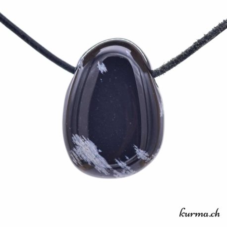 Pendentif Obsidienne Flocon de Neige - N°7914.5-3 disponible dans la boutique en ligne Kûrma. Votre Magasin de lithothérapie Suisse en ligne.