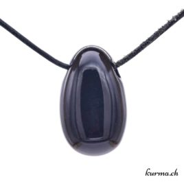 Obsidienne lamelle bijou en pierre percée – N°8057.5