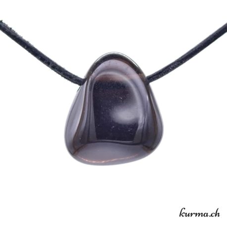 Pendentif Obsidienne Larme d'Apache - N°8455.9-1 disponible dans la boutique en ligne Kûrma. Votre Magasin de lithothérapie Suisse en ligne.