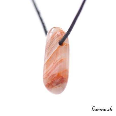 Pendentif Onyx Marbrée - N°8476.4-2 disponible dans la boutique en ligne Kûrma. Votre Magasin de lithothérapie Suisse en ligne.