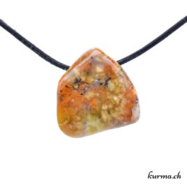 Opale dendritique collier en pierre percée – N°7945.6