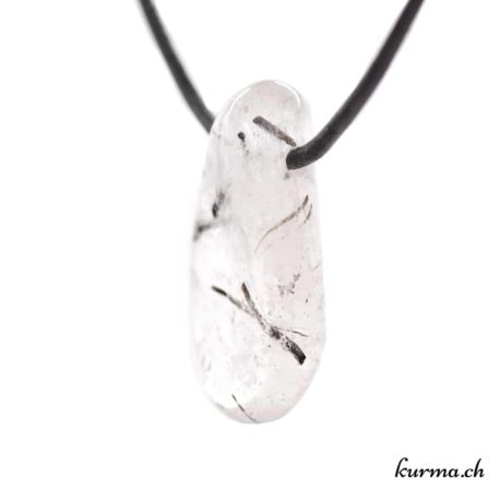Pendentif Quartz Tourmaline - N°7920.2-2 disponible dans la boutique en ligne. Kûrma ta boutique Suisse de pendentifs en pierre naturelles.