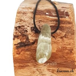 Prasiolite - Collier - N° 7997.2 • pierre percee prasiolite 7997.2 3 Prasiolite collier