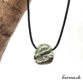 Serpentine Silberauge - Pendentif en pierre percée - N°7303.2 • pierre percee serpentine silberauge 7302.3 3 Serpentine Silberauge Pendentif