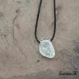 Topaze - Collier en pierre percée - N°8712.2 • pierre percee topaze bleue 8712.2 6 Topaze collier