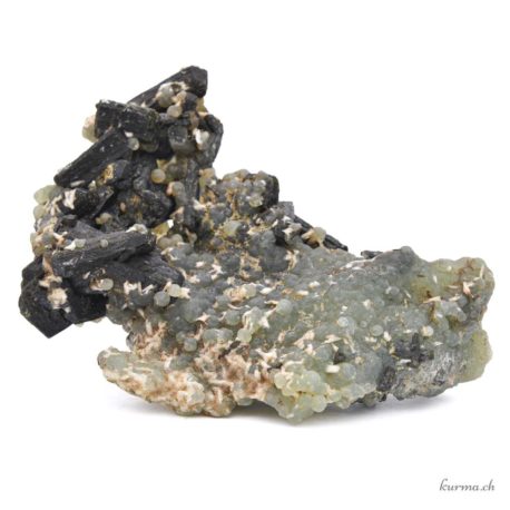 Acheter Préhnite sur Epidote - N°7782.1-1 dans la boutique en ligne Kûrma. Magasin suisse de pierre de qualité.