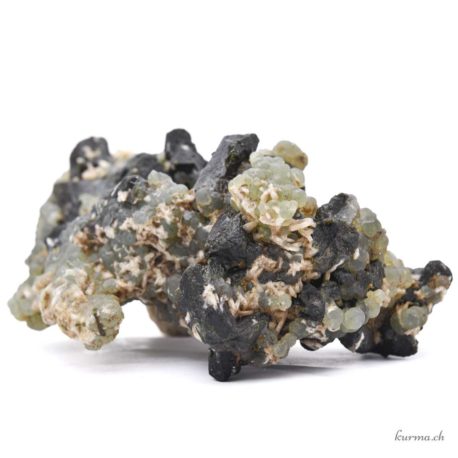 Acheter Préhnite sur Epidote - N°7782.1-4 dans la boutique en ligne Kûrma. Magasin suisse de pierre de qualité.