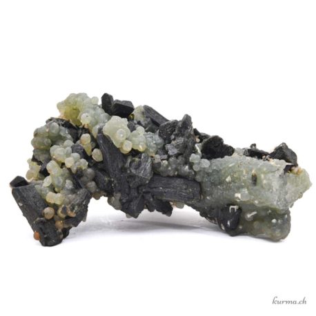 Acheter Préhnite sur Epidote - N°7782.1-5 dans la boutique en ligne Kûrma. Magasin suisse de pierre de qualité.