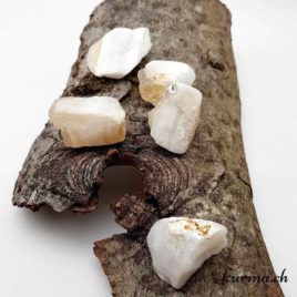 Agate blanche - Pierre brute de poche – 4 à 4.5cm – N°7377 • Agate blanche Pierre brute de poche 73771 Agate blanche – Pierre brute de poche – 4 à 4.5cm – N°7377