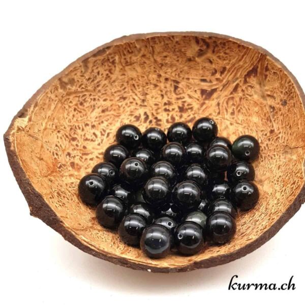 Bracelet Perles En Obsidienne Arc-en-Ciel – Pierre Naturelle – Réalisé Sur Mesure à La Taille Voulue